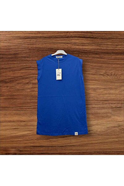 Soul Γυναικείο ποδηλατικό λαιμόκοψη από οργανικό βαμβάκι μηδενικό μανίκι Sax Blue 30725