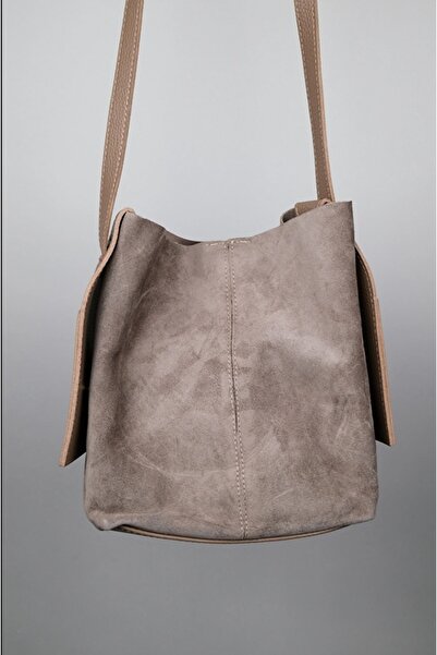 Afra Piele de piele intoarsa autentica, geanta crossbody, sezon nou