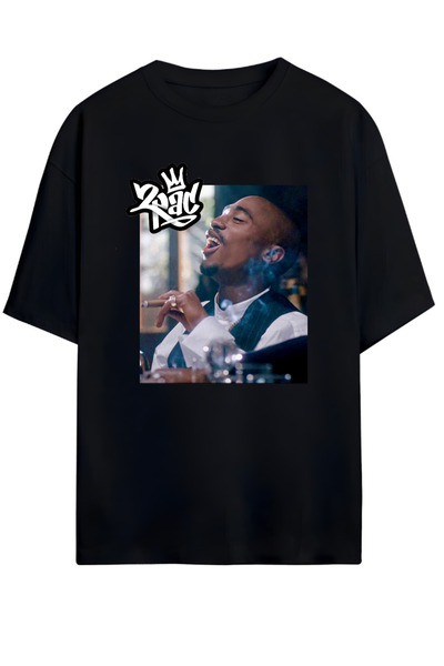 MAGORS TUPAC SHAKUR - THUG LIFE Unisex Oversize βαμβακερό μπλουζάκι με υψηλή ...