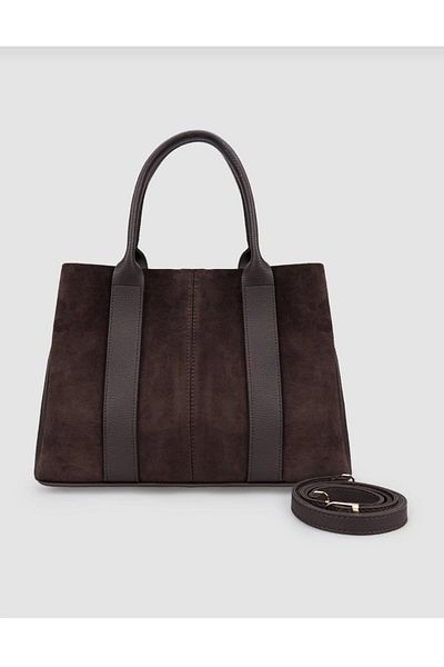 Afra Geantă de umăr și crossbody din piele de căprioară autentică