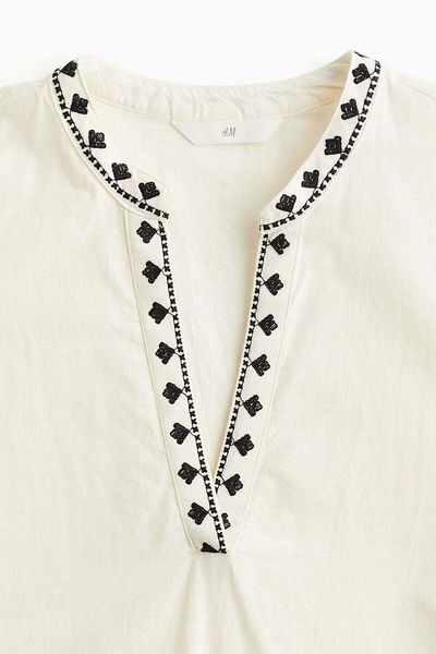 H&M Embroidered tunic dress