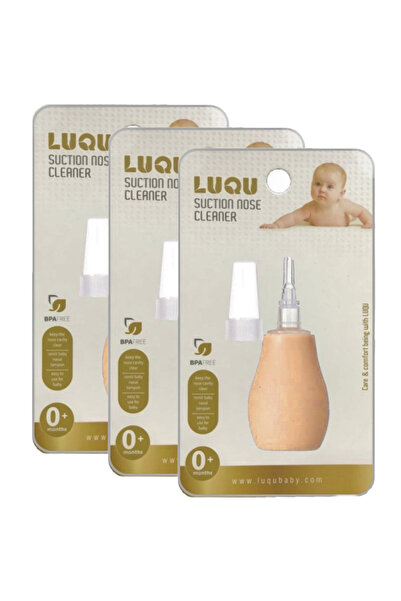 LUQU BABY منظف أنف للأطفال - وردي - عبوة من 3 قطع