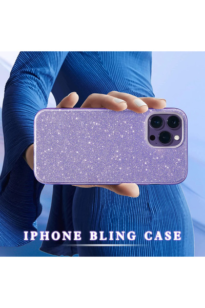 GRABONO Apple Iphone 12 / 12 Pro Kılıf Parlak Simli Muhteşem Görünüm, Sert Ve...
