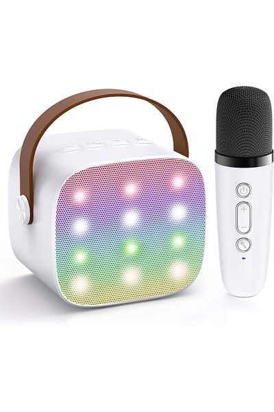 Primo Plus Karaoke Machine Children's Toy Gifts for Girls Mini Karaoke Machine with 1 Microphone