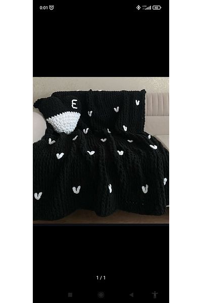 Tonydays Set of 2 Puffy Blanket and Puffy Heart Pillow