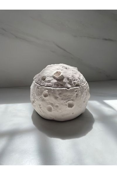 Louve Store Moon Shaped Decorative Box with Lid, Souvenirs, Full Moon