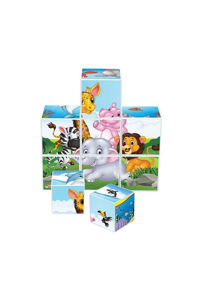 alisverisdevi Nessiworld 02034 Illustrated Cubes 9 Pieces -dede