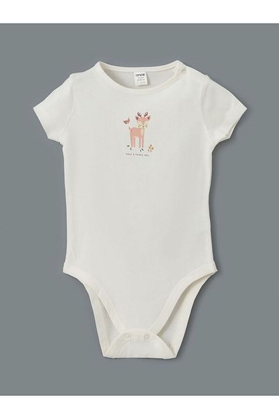 LC Waikiki New Season Crew Neck Printed Baby Girl Citcitli Body - S5L489Z1