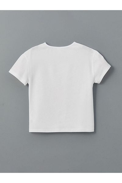 LC Waikiki Κοριτσίστικο μπλουζάκι με στάμπα LCW ECO Crew Neck