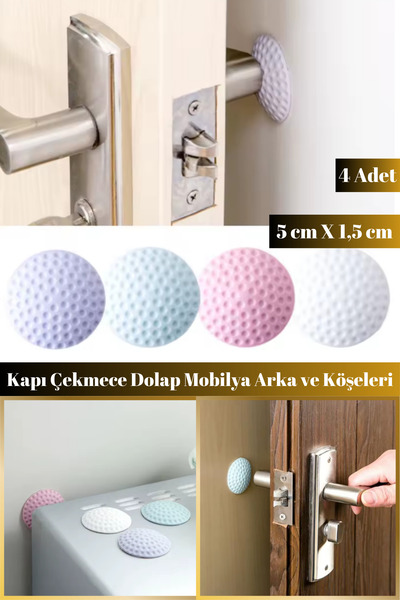 AVEO 4 ADET Kendinden Yapışkanlı Çok Amaçlı Kapı Mobilya Arkası Duvar Koruyuc...