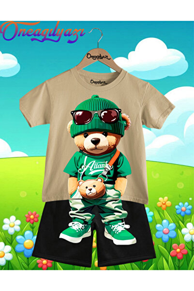 oneagılyazı Set de tricouri și pantaloni scurți supradimensionați pentru copi...