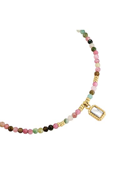 eastside Edelstahlarmband Armband Edelstahl gelbgold Turmalin multicolor