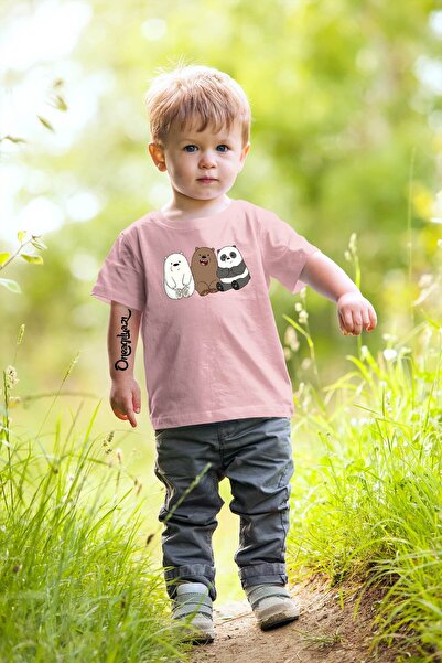 oneagılyazı Детска с принт с щампа на мече и уголемен