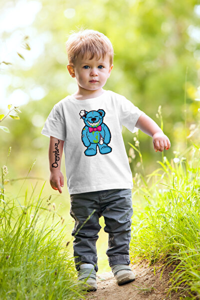 oneagılyazı Tricou supradimensionat pentru copii cu imprimeu urs