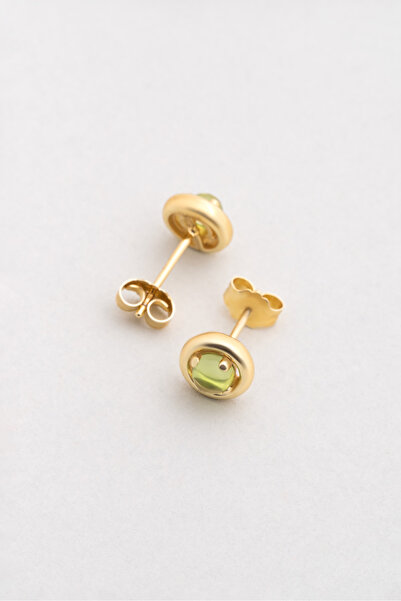 So CHIC... Peridot Serüveni 18 Ayar Sarı Altın Kaplama Gümüş Küpe