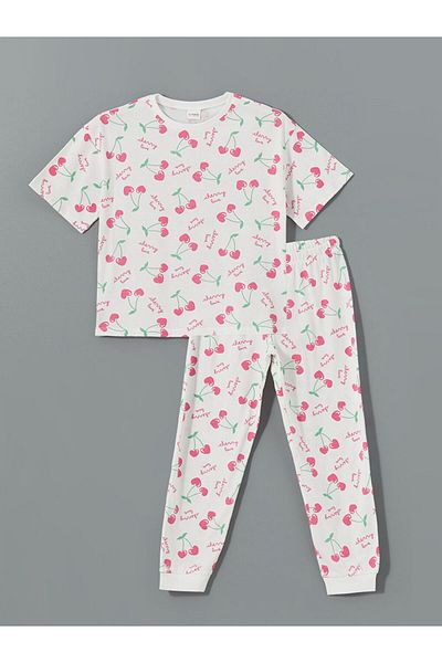 LC Waikiki Set pijamale pentru fete cu gât crew sezon nou - S5FL03Z4