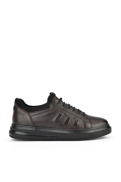 Ziya Ανδρικό Sneaker από γνήσιο δέρμα - 143423Z72 Καφέ