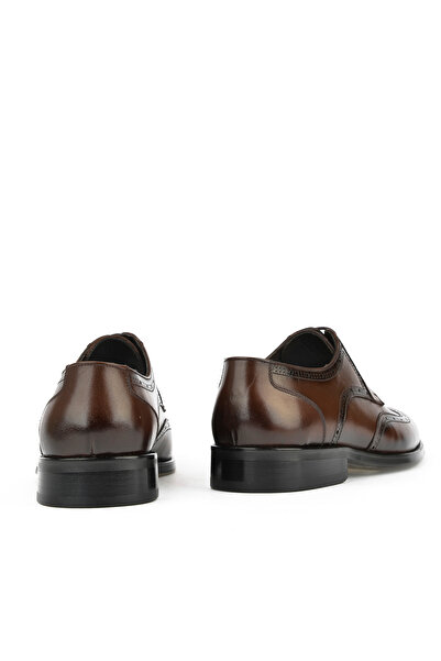 Ziya Men's Genuine Leather Classic Shoes - 1511027 Z409 Coffee