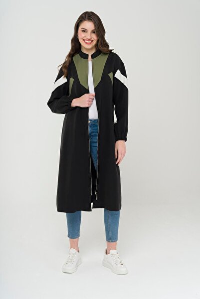 Olcay Garni Detailní zapínání na zip Unlined Cape Black 6471