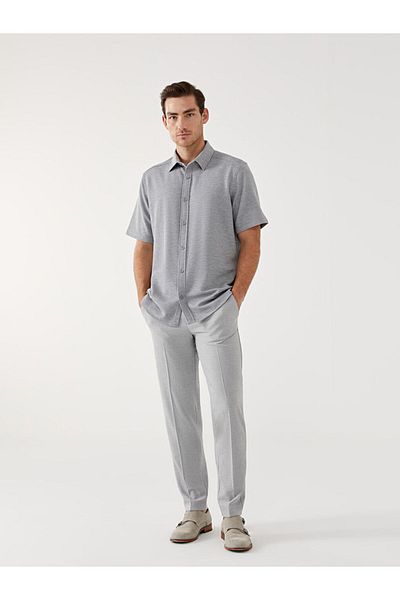 LC Waikiki New Season Regular Fit Short Sleeve Men's Textured Shirt - S5Fd85Z8