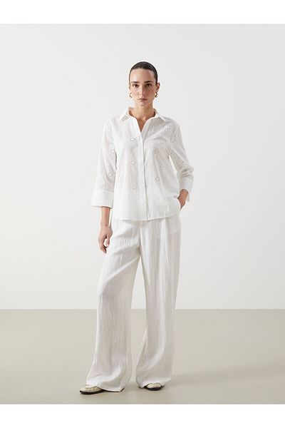 LC Waikiki Embroidered Poplin Women's Shirt