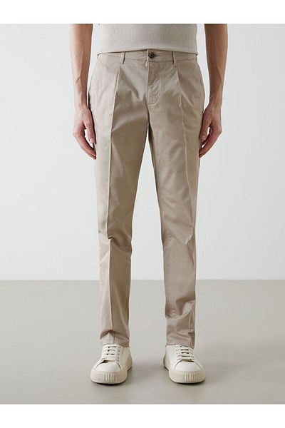 LC Waikiki Ανδρικό πλισέ παντελόνι Chino Standard Mold