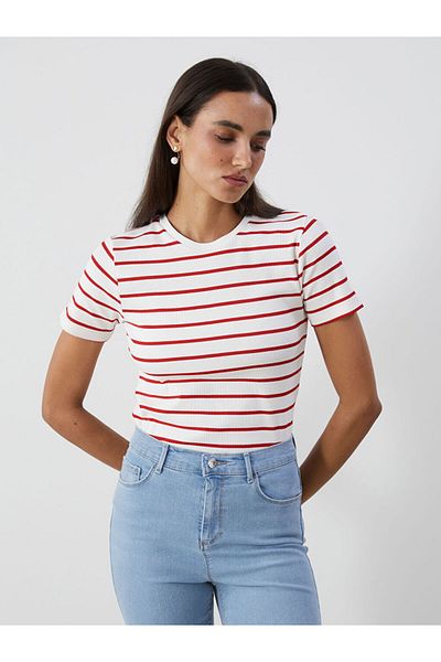 LC Waikiki Lcwaikiki Classic Crew Neck Striped Women's T-Shirt