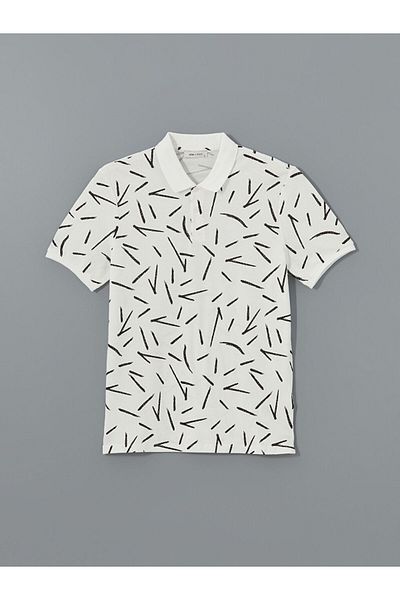 LC Waikiki Ανδρικό μπλουζάκι LCW Vision Polo με κοντό μανίκι Pique με σχέδιο