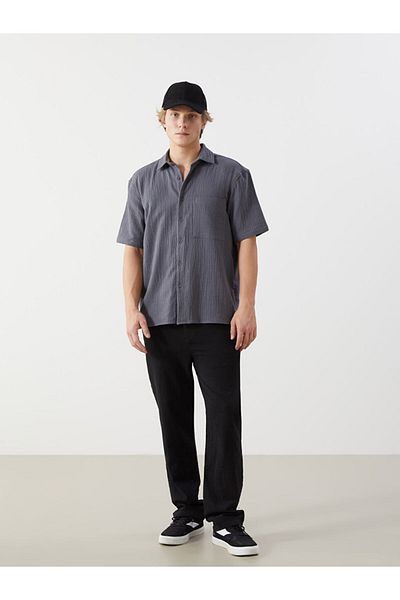 LC Waikiki Ανδρικό πουκάμισο LCW Casual Comfortable Fit Muslin