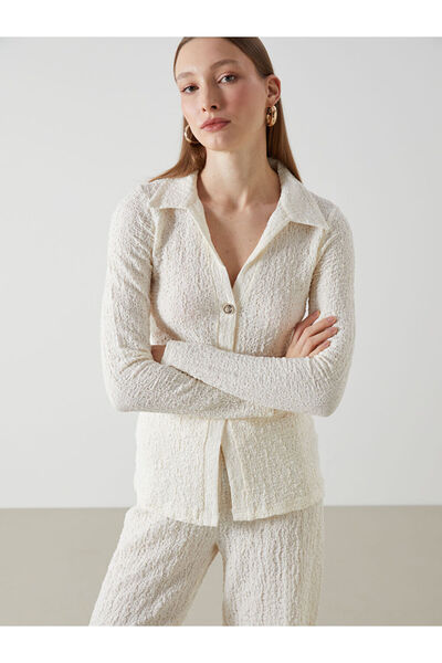 LC Waikiki Timeless Clothing & Zamansız Seçimler Dokulu Kadın Gömlek