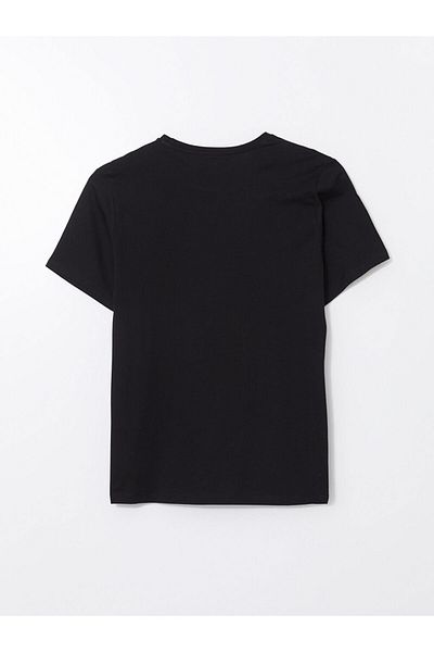 LC Waikiki New Season Crew Neck Κοντό μανίκι εμπριμέ χτενισμένο βαμβακερό ανδρικό Tisort - S5IU19Z8
