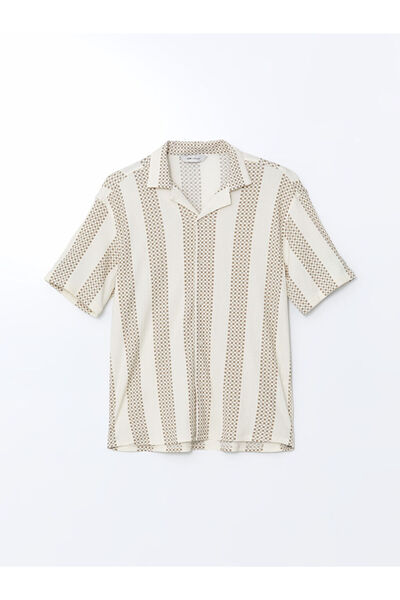 LC Waikiki Sparkling Selections from Shining Store |   Regular Fit Short Sleeve Patterned Men's Shirt