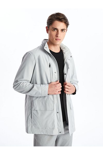 LC Waikiki SOUTHBLUE Standard Fit Hooded Men's Coat
