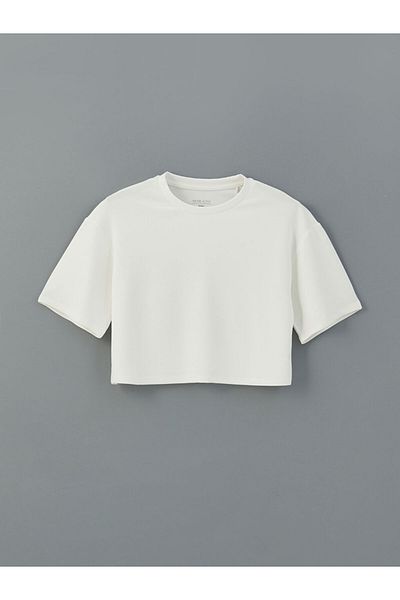 LC Waikiki Γυναικείο αθλητικό μπλουζάκι XSIDE ACTIVE Crew Neck Crop