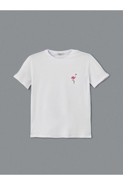 LC Waikiki Tricou de damă cu broderie XSIDE Crew Deck