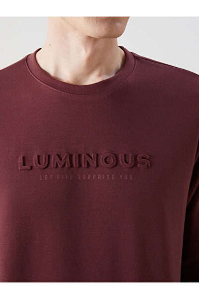 LC Waikiki LCWAIKIKI Classic Bisiklet Yaka Uzun Kollu Baskılı Erkek Sweatshirt