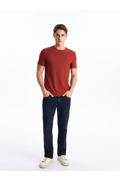 LC Waikiki New Season Crew Neck Short Sleeve Men's Textured T-Shirt - S55150Z8