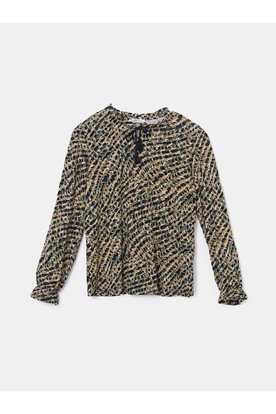 LC Waikiki LCW Grace Tie-Down Collar Print Women's Blouse