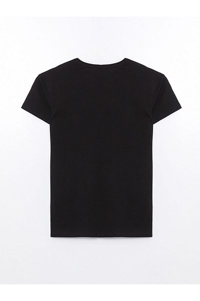 LC Waikiki Γυναικείο μπλουζάκι με στάμπα LCWAIKIKI Classic Crew Neck