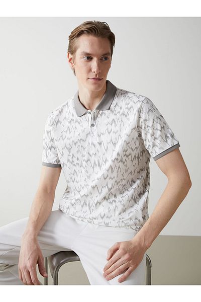 LC Waikiki LCW Vision Polo Neck Short Sleeve Patterned Pique Men's T-Shirt
