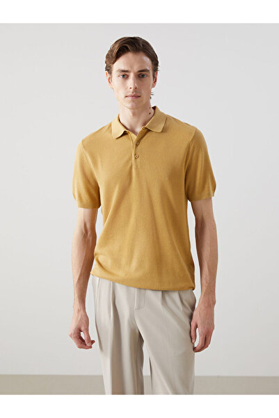 LC Waikiki Rmz Gi̇yi̇m Farkiyla Devrik Roba Collar Short Sleeve Men's Knitwea...