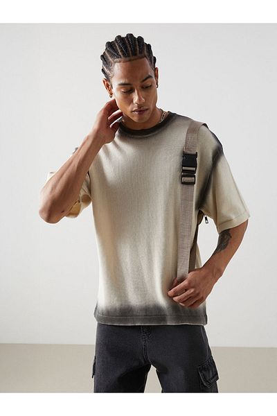 LC Waikiki Crew Neck Short Sleeve Men's Knitwear Sweater
