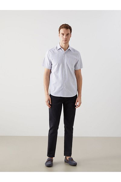 LC Waikiki Regular Fit Short Sleeve Striped Men's Shirt