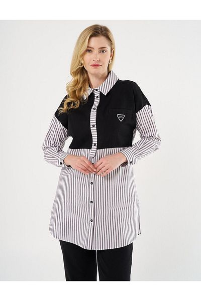 KYR Denim Garnished Modal Tunic Black