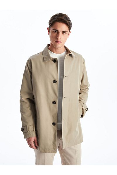 LC Waikiki Ανδρική καμπαρντίνα SOUTHBLUE Standard Mold Jacket Collar
