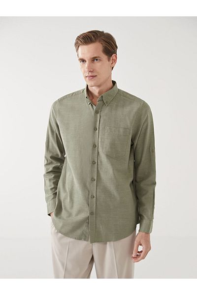 LC Waikiki Νέα σεζόν Regular Fit Μακρυμάνικο Μήκος Μικτό Ανδρικό Πουκάμισο S53339Z8