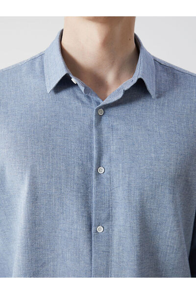 LC Waikiki LCW Vision Regular Fit Uzun Kollu Armürlü Erkek Gömlek