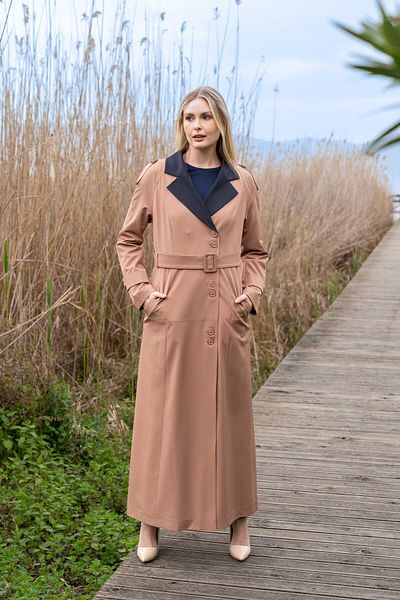 Olcay Szczegółowo zdobione trampki z rękawami typu raglan i podszewką w kolorze CAMEL (6548)