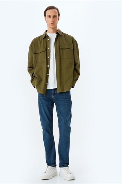 Koton Ανδρικό τζιν παντελόνι Brad Slim Indigo 5sam40042ıd