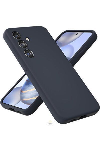 Fibaks Galaxy S25 Kılıf Kadife Lansman Soft Yumuşak Liquid Silikon Kamera Korumalı Kapak
